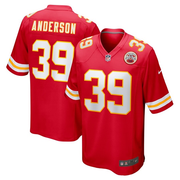 mens nike zayne anderson red kansas city chiefs player game jersey